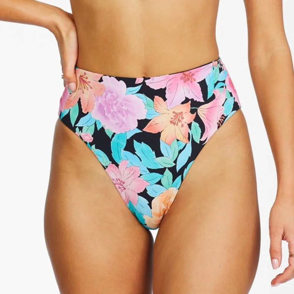 NEW Billabong Reversible Tropic Time High Rise Bikini Full Set